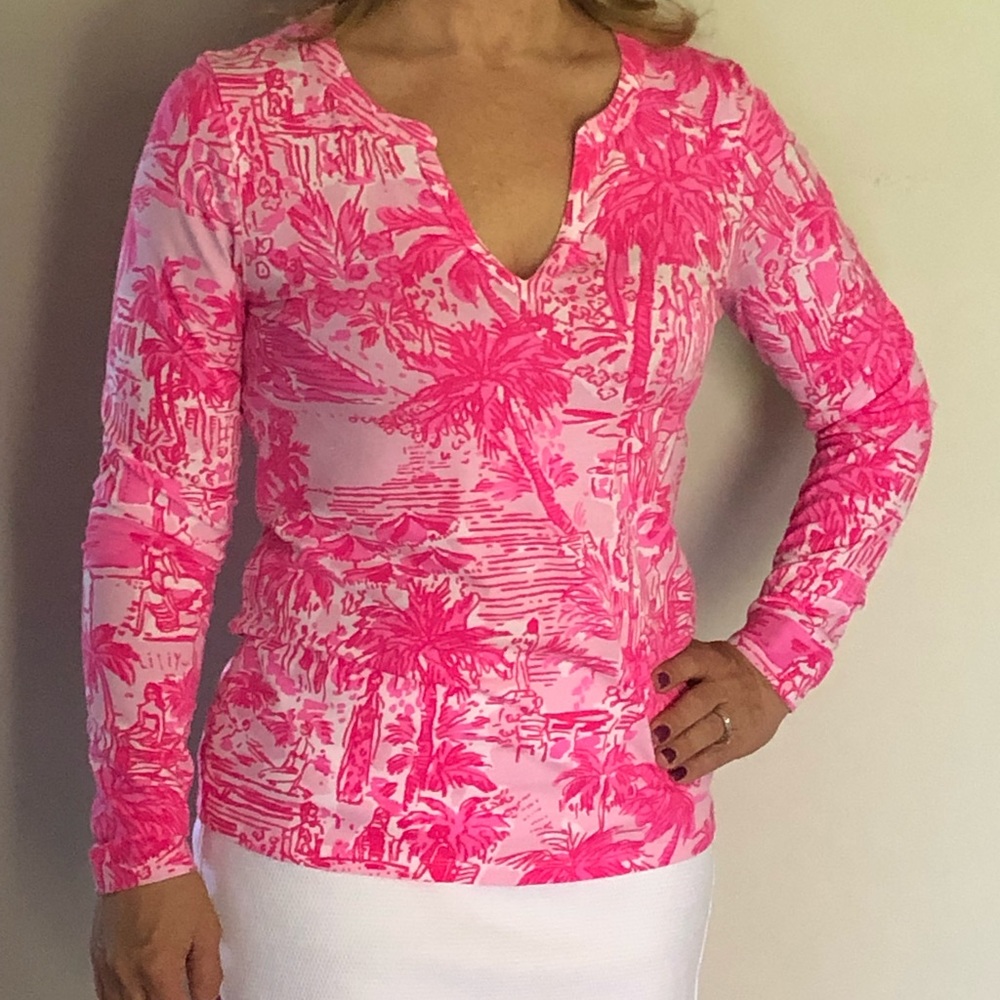 Lilly Pulitzer Kayleigh Top in Pink Rule Breakers